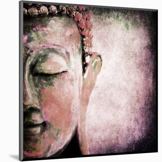 Pinkish Sgrafitto Buddha-null-Mounted Art Print