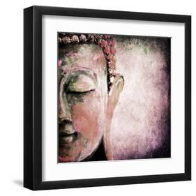 Pinkish Sgrafitto Buddha-null-Framed Art Print