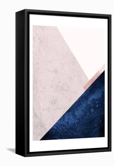 PinkNavy Mountains 1-Urban Epiphany-Framed Stretched Canvas