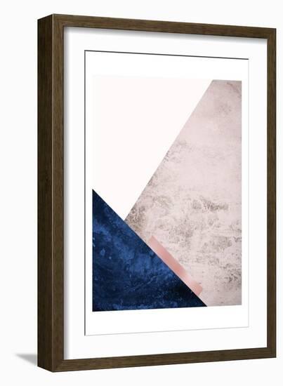 PinkNavy Mountains 3-Urban Epiphany-Framed Art Print