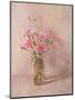 Pinks in a Glass Jar-Joyce Haddon-Mounted Giclee Print