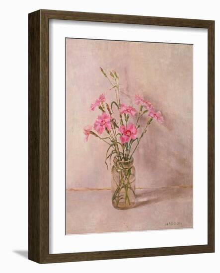 Pinks in a Glass Jar-Joyce Haddon-Framed Giclee Print