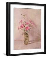 Pinks in a Glass Jar-Joyce Haddon-Framed Giclee Print