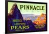 Pinnacle Pear Label-null-Framed Art Print