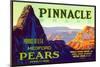 Pinnacle Pear Label-null-Mounted Art Print