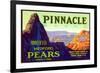 Pinnacle Pear Label-null-Framed Art Print