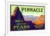 Pinnacle Pear Label-null-Framed Premium Giclee Print