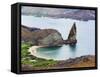 Pinnacle Rock, Isla Bartholome, Galapagos Islands, UNESCO World Heritage Site, Ecuador-Christian Kober-Framed Stretched Canvas