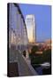 Pinnacle Tower and Shelby Pedestrian Bridge-Richard Cummins-Stretched Canvas