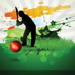 Abstract Cricket Game Artwork-Pinnacleanimates-Stretched Canvas