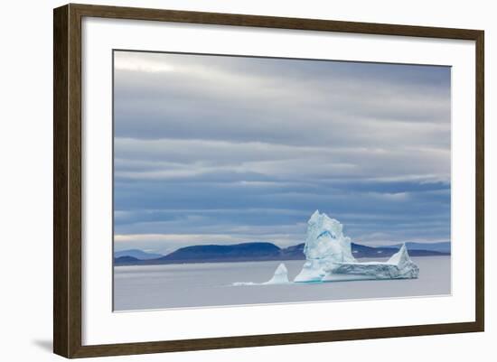 Pinnacled Iceberg in Isabella Bay, Baffin Island, Nunavut, Canada, North America-Michael Nolan-Framed Photographic Print