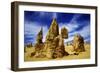 Pinnacles Desert-Charles Bowman-Framed Photographic Print