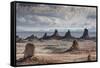 Pinnacles National Park, California - Grey Sky-Lantern Press-Framed Stretched Canvas