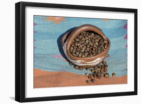 Pinon Nuts, an Important Food of Southwestern Native Americans, in a Pueblo Indian Pottery Bowl-null-Framed Giclee Print
