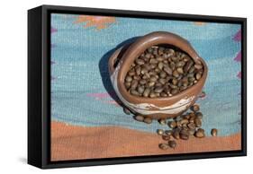 Pinon Nuts, an Important Food of Southwestern Native Americans, in a Pueblo Indian Pottery Bowl-null-Framed Stretched Canvas