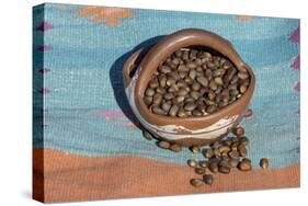 Pinon Nuts, an Important Food of Southwestern Native Americans, in a Pueblo Indian Pottery Bowl-null-Stretched Canvas