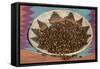 Pinon Nuts, an Important Food of Southwestern Native Americans, in an Indian Basket-null-Framed Stretched Canvas