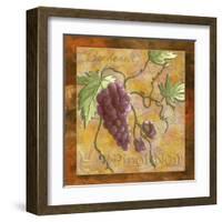 Pinot Noir Wine Grapes-Megan Aroon Duncanson-Framed Art Print