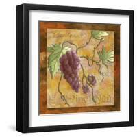 Pinot Noir Wine Grapes-Megan Aroon Duncanson-Framed Art Print