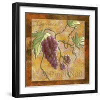 Pinot Noir Wine Grapes-Megan Aroon Duncanson-Framed Art Print