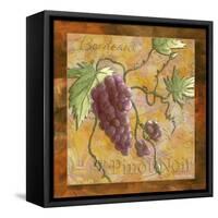 Pinot Noir Wine Grapes-Megan Aroon Duncanson-Framed Stretched Canvas