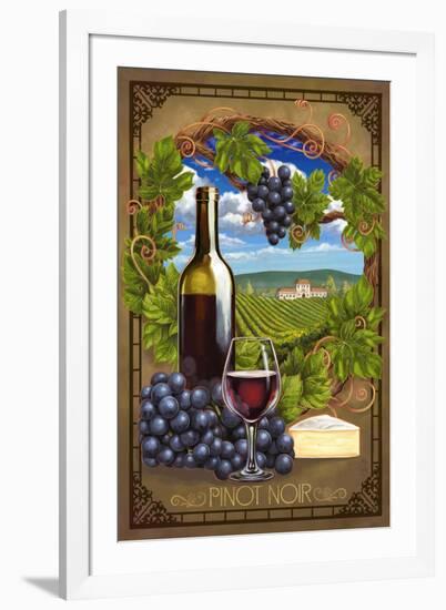 Pinot Noir-Lantern Press-Framed Art Print