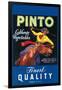 Pinto, Crate Label, Gaucho-null-Framed Art Print