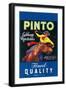 Pinto, Crate Label, Gaucho-null-Framed Art Print