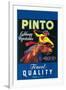 Pinto, Crate Label, Gaucho-null-Framed Art Print