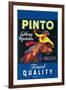 Pinto, Crate Label, Gaucho-null-Framed Art Print