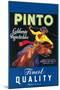 Pinto, Crate Label, Gaucho-null-Mounted Art Print