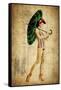 Pinup Girl in the Shade-GI ArtLab-Framed Stretched Canvas