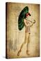 Pinup Girl in the Shade-GI ArtLab-Stretched Canvas