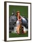 Pinup Girl Railroad Trip-Lantern Press-Framed Art Print