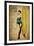 Pinup Girl Surfing-GI ArtLab-Framed Giclee Print