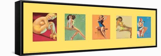 Pinup Girls I-unknown Pruitt-Framed Stretched Canvas