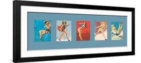 Pinup Girls II-unknown Pruitt-Framed Premium Giclee Print