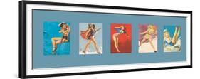 Pinup Girls II-unknown Pruitt-Framed Premium Giclee Print