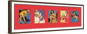 Pinup Girls III-unknown Pruitt-Framed Premium Giclee Print