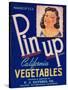 Pinup Vegetable Label - Watsonville, CA-Lantern Press-Stretched Canvas