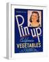 Pinup Vegetable Label - Watsonville, CA-Lantern Press-Framed Art Print