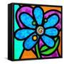 Pinwheel Daisy Blue-Steven Scott-Framed Stretched Canvas