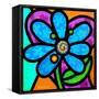 Pinwheel Daisy Blue-Steven Scott-Framed Stretched Canvas