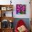 Pinwheel Daisy Pink-Steven Scott-Giclee Print displayed on a wall