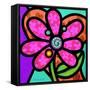 Pinwheel Daisy Pink-Steven Scott-Framed Stretched Canvas