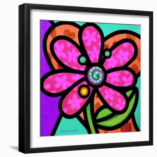 Pinwheel Daisy Pink-Steven Scott-Framed Giclee Print