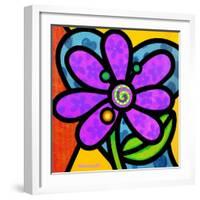 Pinwheel Daisy Purple-Steven Scott-Framed Giclee Print