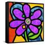 Pinwheel Daisy Purple-Steven Scott-Framed Stretched Canvas