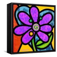 Pinwheel Daisy Purple-Steven Scott-Framed Stretched Canvas