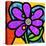 Pinwheel Daisy Purple-Steven Scott-Stretched Canvas